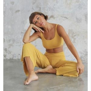 Indigo Luna XS Organic Cotton Yoga Set in Saffron